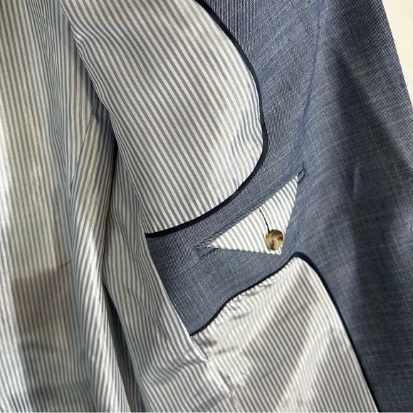 Talbots Women's Blue Linen Look Blazer in Size 18 - Picture 10 of 16